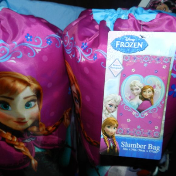 Frozen Elsa & Anna Pink Indoor Sleeping Slumber Bag RARE Discontinued NWT/NEW! - Picture 7 of 15
